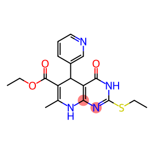 ethyl 2-(ethylthio)-7-methyl-4-oxo-5-(pyridin-3-yl)-3,4,5,8-tetrahydropyrido[2,3-d]pyrimidine-6-carboxylate