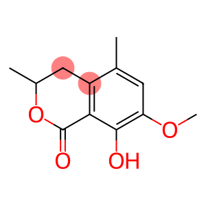 1H-2-Benzopyran-1-one, 3,4-dihydro-8-hydroxy-7-methoxy-3,5-dimethyl-