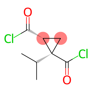 1,2-Cyclopropanedicarbonyl dichloride, 1-(1-methylethyl)-, trans- (9CI)