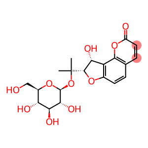 (8S,9R)-8-[1-(beta-D-Glucopyranosyloxy)-1-methylethyl]-8,9-dihydro-9-hydroxy-2H-furo[2,3-h]-1-benzopyran-2-one