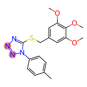 1-(4-methylphenyl)-5-[(3,4,5-trimethoxybenzyl)sulfanyl]-1H-tetraazole