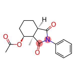 (3aR,7aα)-4β-(Acetyloxy)-3a,4,5,6,7,7a-hexahydro-3aα-methyl-2-phenyl-1H-isoindole-1,3(2H)-dione