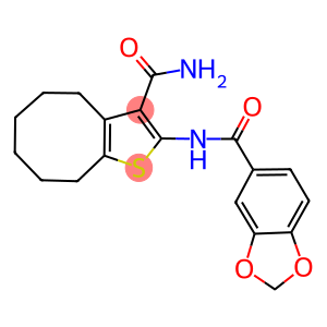 N-[3-(aminocarbonyl)-4,5,6,7,8,9-hexahydrocycloocta[b]thien-2-yl]-1,3-benzodioxole-5-carboxamide