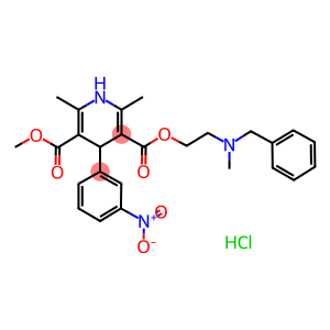 2-(benzylmethylamino)ethyl methyl 1,4-dihydro-2,6-dimethyl-4-(3-nitrophenyl)pyridine-3,5-dicarboxylatemonohydrochloride