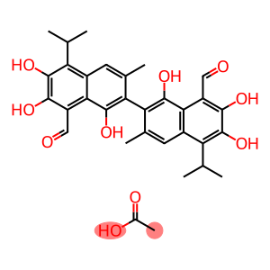 7-(8-formyl-1,6,7-trihydroxy-3-methyl-5-propan-2-ylnaphthalen-2-yl)-2,3,8-trihydroxy-6-methyl-4-propan-2-ylnaphthalene-1-carbaldehyde