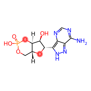 D-Ribitol, 1-C-(7-amino-1H-pyrazolo[4,3-d]pyrimidin-3-yl)-1,4-anhydro-, cyclic 3,5-(hydrogen phosphate), (S)- (9CI)
