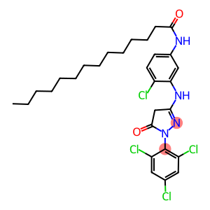 Tetradecanamide, N-(4-chloro-3-((4,5-dihydro-5-oxo-1-(2,4,6-trichlorophenyl)-1H-pyrazol-3-yl)amino)phenyl)-