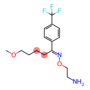 1-Pentanone, 5-methoxy-1-(4-(trifluoromethyl)phenyl)-, O-(2-aminoethyl)oxime, (E)-