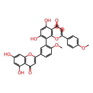 2-(4-Methoxyphenyl)-8-[6-methoxy-3-(4-oxo-5,7-dihydroxy-4H-1-benzopyran-2-yl)phenyl]-5,7-dihydroxy-4H-1-benzopyran-4-one
