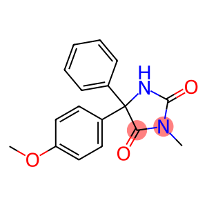 2,4-Imidazolidinedione, 5-(4-methoxyphenyl)-3-methyl-5-phenyl-