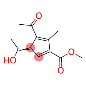 4-Acetyl-3-(1-hydroxyethylidene)-5-methyl-1,4-cyclopentadiene-1-carboxylic acid methyl ester