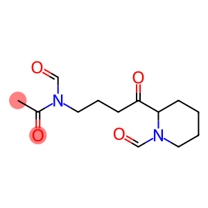 N-Formyl-N-[4-(1-formyl-2-piperidinyl)-4-oxobutyl]acetamide