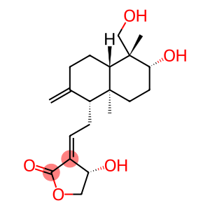 3-(2-(Decahydro-6-hydroxy-5-(hydroxymethyl)-5,8a-dimethyl-2-methylenenaphthyl)ethylidene)dihydro-4-hydroxyfuran-2(3H)-one