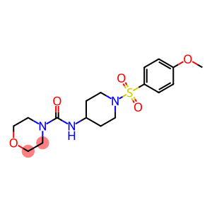 N-(1-[(4-METHOXYPHENYL)SULFONYL]-4-PIPERIDINYL)-4-MORPHOLINECARBOXAMIDE