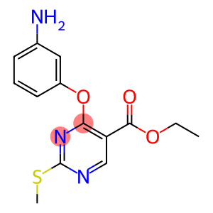 ETHYL 4-(3-AMINOPHENOXY)-2-(METHYLSULFANYL)-5-PYRIMIDINECARBOXYLATE