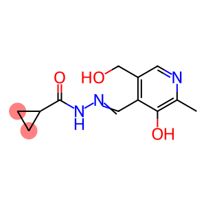 Cyclopropanecarboxylic acid, [[3-hydroxy-5-(hydroxymethyl)-2-methyl-4-pyridinyl]methylene]hydrazide (9CI)