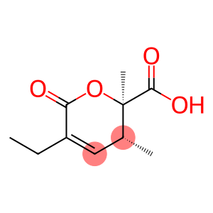 2H-Pyran-2-carboxylic acid, 5-ethyl-3,6-dihydro-2,3-dimethyl-6-oxo-, (2R,3R)-