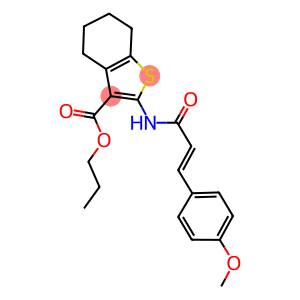 propyl 2-{[3-(4-methoxyphenyl)acryloyl]amino}-4,5,6,7-tetrahydro-1-benzothiophene-3-carboxylate