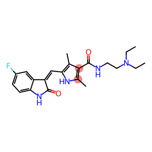 N-(2-diethylaminoethyl)-5-[(Z)-(5-fluoro-2-oxo-1H-indol-3-ylidene)meth yl]-2,4-dimethyl-1H-pyrrole-3-carboxamide