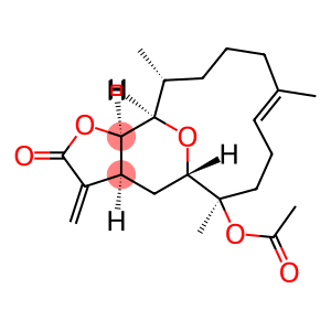 (3aS,5S,6R,9E,14R,15R,15aR)-2,3,3a,4,5,6,7,8,11,12,13,14,15,15a-Tetradecahydro-6,10,14-trimethyl-3-methylene-2-oxo-5,15-epoxycyclotetradeca[b]furan-6-ol acetate