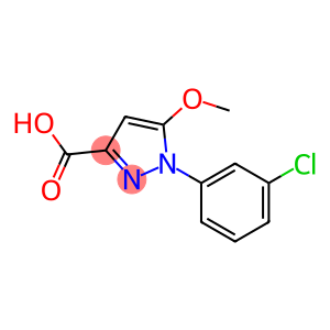 1-(3-chlorophenyl)-5-methoxypyrazole-3-carboxylic acid