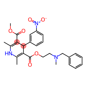 甲基 2-(甲基苯甲氨)乙基 2,6-二甲基-4-间硝基苯基-1,4-二氢吡啶-3,5-二羧酸酯