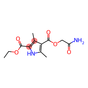 1H-Pyrrole-2,4-dicarboxylic acid, 3,5-dimethyl-, 4-(2-amino-2-oxoethyl) 2-ethyl ester