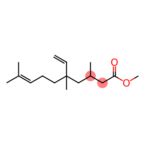 8-Decenoic acid, 5-ethenyl-3,5,9-trimethyl-, methyl ester