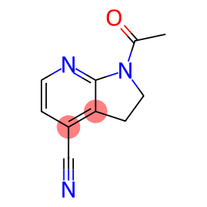 1H-Pyrrolo[2,3-b]pyridine-4-carbonitrile,  1-acetyl-2,3-dihydro-