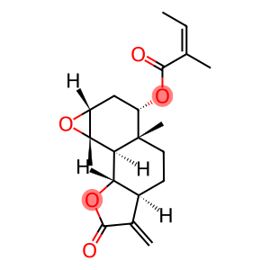 (Z)-2-Methyl-2-butenoic acid (1aR)-1aβ,2,3,3a,4,5,5aα,6,7,8aβ,8bα,8c-dodecahydro-3aβ,8cβ-dimethyl-6-methylene-7-oxooxireno[7,8]naphtho[1,2-b]furan-3α-yl ester
