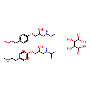 (+-)-1-(Isopropylamino)-3-[4-(2-methoxyethyl)phenoxy]-2-propanol tartrate