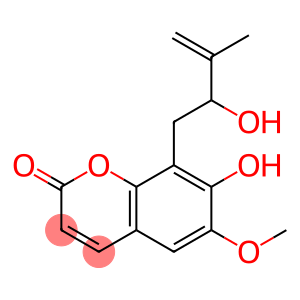 7-Hydroxy-8-(2-hydroxy-3-methyl-3-butenyl)-6-methoxy-2H-1-benzopyran-2-one