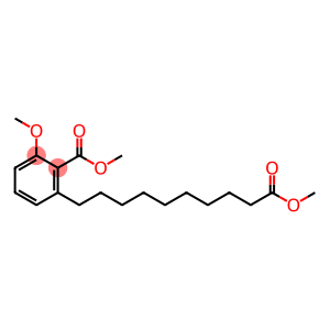 3-Methoxy-2-methoxycarbonylbenzenedecanoic acid methyl ester