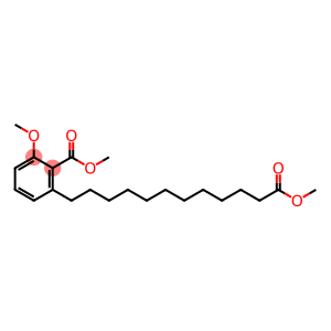 3-Methoxy-2-methoxycarbonylbenzenedodecanoic acid methyl ester