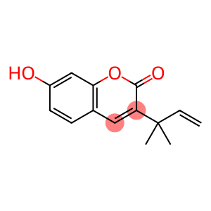 2H-1-Benzopyran-2-one, 3-(1,1-dimethyl-2-propen-1-yl)-7-hydroxy-