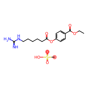 Benzoic acid,4-[[6-[(aminoiminomethyl)amino]- 1-oxohexyl]oxy]-,ethyl ester,monomethanesulfonate