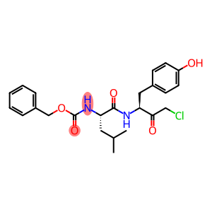 Carbamic acid, N-[(1S)-1-[[[(1S)-3-chloro-1-[(4-hydroxyphenyl)methyl]-2-oxopropyl]amino]carbonyl]-3-methylbutyl]-, phenylmethyl ester