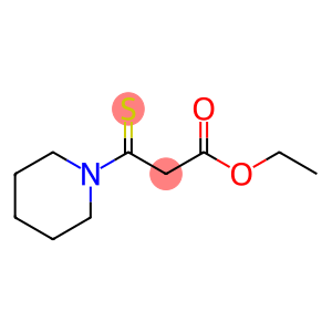 1-Piperidinepropanoic  acid,  -bta--thioxo-,  ethyl  ester