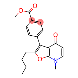 Benzoic  acid,  4-(2-butyl-4,7-dihydro-7-methyl-4-oxofuro[2,3-b]pyridin-3-yl)-,  methyl  ester