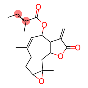 2-Methyl-2-butenoic acid 1a,2,3,6,6a,7,8,9a,10,10a-decahydro-4,10a-dimethyl-7-methylene-8-oxooxireno[8,9]cyclodeca[1,2-b]furan-6-yl ester