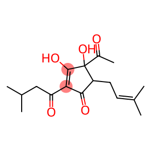4-Acetyl-3,4-dihydroxy-5-(3-methyl-2-butenyl)-2-(3-methyl-1-oxobutyl)-2-cyclopenten-1-one