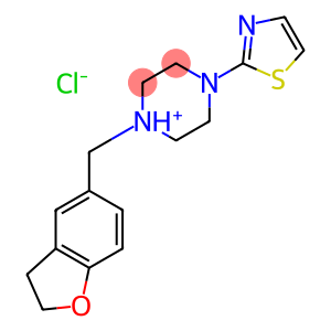Piperazine, 1-((2,3-dihydro-5-benzofuranyl)methyl)-4-(2-thiazolyl)-, monohydrochloride