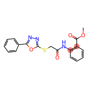 methyl2-({[(5-phenyl-1,3,4-oxadiazol-2-yl)thio]acetyl}amino)benzoate