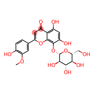 4H-1-Benzopyran-4-one, 8-(β-D-glucopyranosyloxy)-5,7-dihydroxy-2-(4-hydroxy-3-methoxyphenyl)-