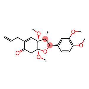 6(2H)-Benzofuranone, 2-(3,4-dimethoxyphenyl)-3,3a,7,7a-tetrahydro-3a,7a-dimethoxy-3-methyl-5-(2-propen-1-yl)-, (2S,3R,3aS,7aR)-
