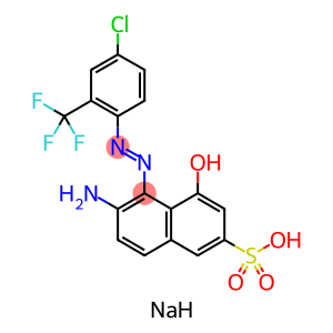 sodium 6-amino-5-{(E)-[4-chloro-2-(trifluoromethyl)phenyl]diazenyl}-4-hydroxynaphthalene-2-sulfonate