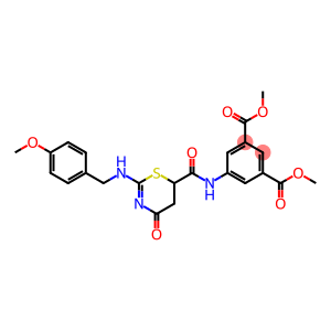 dimethyl 5-[({2-[(4-methoxybenzyl)amino]-4-oxo-5,6-dihydro-4H-1,3-thiazin-6-yl}carbonyl)amino]isophthalate