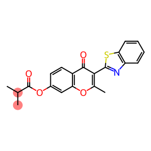 3-(1,3-benzothiazol-2-yl)-2-methyl-4-oxo-4H-chromen-7-yl 2-methylpropanoate