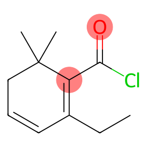 1,3-Cyclohexadiene-1-carbonyl chloride, 2-ethyl-6,6-dimethyl- (9CI)