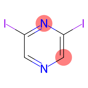 Pyrazine, 2,6-diiodo-